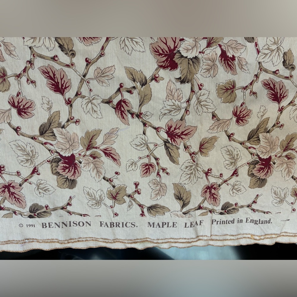 Bennison Fabrics Maple Leaf Print Fabric 2 yds